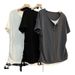 Fat MM Extra Large Size 150kg Summer Loose Contrasting Color Splicing Fake Two-piece Drawstring Design Short-sleeved T-shirt Top Women_ecoleips.com
