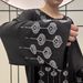 Fashionable Heavy-duty Embellished Round-neck Long-sleeve Robe Dress With New Chain Rhinestone Pattern Factory W-059_ecoleips.com
