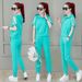 Women's Fashionable Loose Sportswear Set Hooded Short Sleeved Top And Trousers Two Piece Set For Students Summer 2026 Style_ecoleips.com