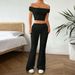 Voya Women's European And American Sexy Fashion Set 2026 Spring/summer New Short Top Long Pants Two-piece Set_ecoleips.com