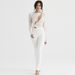 2026 European And American Strap Hollow Long Sleeve Slim-Fit Women's Top, Waist-Cinching, Slimming, Sexy Lace_ecoleips.com