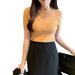 Summer New Women's Slim Fit Knitted Short Sleeve Pullover Sweater round Neck Base Layer Top plus Size Clothes_ecoleips.com