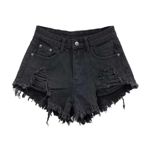 Women’s Clothing Fashion Low Waist Shorts Women's Raw Edge Pants New Summer White Jeans Ripped A Line Hot Pants Trend_ecoleips.com
