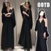 Autumn New Korean Fashion With Strap Long And Cardigan Two-Piece Set Maternity Dress_ecoleips.com