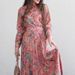 Fashionable Printed Two Piece Set Long Sleeved Shirt And Wide Sleeve Skirt for Women Foreign Trade_ecoleips.com