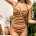 Retro Korean Style Striped Slim Fit Swimsuit For Women With Small Breasts Inspired Design Minimalist Backless Design_ecoleips.com