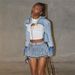 2025 Summer Women's New Fashion Washed Street Pleated Sexy Bodycon Denim Skirt_ecoleips.com