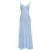 Elegant Cross-Front Low-Cut Bodycon Dress With Open Back | Slim Fit Milk Silk Midi Dress For Women | Sexy Evening Gown In Blue & Yellow_ecoleips.com