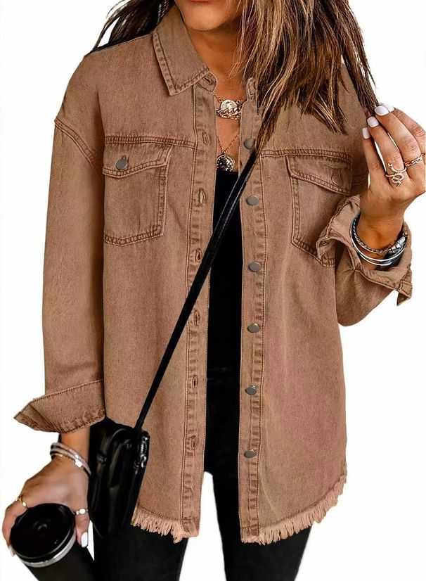 Women's Clothing Autumn And Winter Personality Street Style Grinding Hem Jacket_ecoleips.com