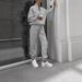 Women's Clothing Autumn Winter Solid Color Long Sleeved Fleece Lined Pullover Sweater And Elastic Waist Jogger Pants Two Piece Set_ecoleips.com