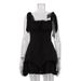 Women's Clothing Summer New Style Solid Color Sexy Hot Girl Ruffled Short Skirt Tight Suspender Splicing Dress_ecoleips.com