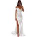 New Party Glitter One Neck Split INS Casual Fashion Dress For Women_ecoleips.com