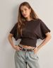 Women's Round Neck Pullover T-Shirt Short Sleeve Solid Color Loose Top For Summer Versatile New Arrival_ecoleips.com
