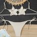 Women's Star Cutout Bikini Set Breathable Crochet Lace-Up Design Swimwear Sexy Beach And Pool Clothing Beige S to L_ecoleips.com