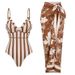 Women's Floral Print Two Piece Swimsuit Set Design Sexy One Piece Swimwear For Vacation_ecoleips.com