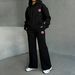 Gothic Print Hoodie And Sweatshirt Set Wide Leg Straight Leg Pants European American Style Autumn Winter Hot Selling_ecoleips.com