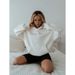 2025 Autumn/Winter New Style Mid-Length Printed Fashionable Trendy Fleece-Lined Thickened Hooded Sweatshirt Loose Top_ecoleips.com