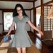 AC324 Autumn New Short-Sleeve Elegant Dress Slim Fit Concealing Belly Fashionable Casual Mid-Length A-Line Skirt_ecoleips.com