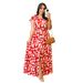 Women's Clothing New Dress Waist Slimming Daily Leisure Temperament Split Button Decoration Long Skirt_ecoleips.com