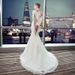 Hot Sale 2026 New Style Bride Slim Fit Mermaid Simple Petite Long Train Wedding Dress_ecoleips.com