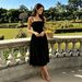 Black Evening Wedding Dress Halter Top Velvet Birthday Annual Party Dress with Large Skirt High Waist Princess Style_ecoleips.com