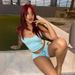Summer Two Piece Women's Clothing Set Sexy Hot Girl Beach Camisole Vest With Elastic Shorts Color Matching Dopamine Trendy_ecoleips.com