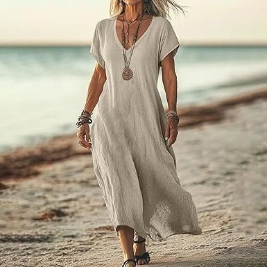 Spring/Summer Women's Cotton Linen Dress High-End Elegance New Style For Women_ecoleips.com