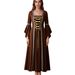 K European And American New Elegant Long Dress, Medieval Retro Court Style Long Sleeved Dress_ecoleips.com