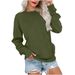Women’s Oversized Long-Sleeve Sweatshirt – Solid Color, Polyester Blend (S-XXL, Relaxed Fit, Unisex-Friendly Layering Essential)_ecoleips.com