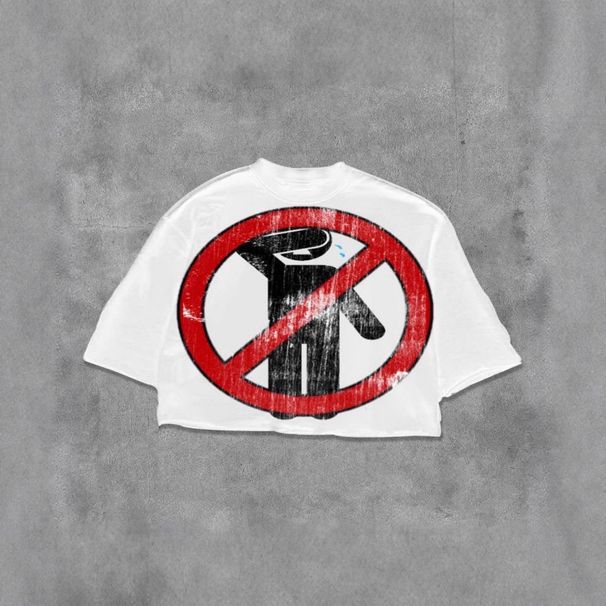 Unisex Street Art Print Top Women's Short Sleeved Summer American Style Cross Border Foreign Trade Wholesale_ecoleips.com