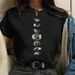 Women's Fashion Round Neck European And American Spring/Summer Lunar Eclipse Short Sleeve T-Shirt Wholesale_ecoleips.com
