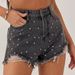 Women's Clothing Hot Rhinestone High Waist Denim Shorts Women Tassel Hot Pants_ecoleips.com