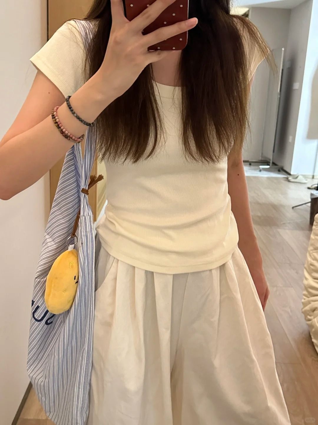 Basic Front Shoulder U-neck Threaded Slim-fitting Short-sleeved Women's Summer Inner Slim Front Shoulder T-shirt Inner Top Bottoming Shirt_ecoleips.com