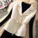 Women's Clothing Mature Suit Female Temperament Lady Suit Collar Vest Sweater Hip Skirt Three Piece Suit_ecoleips.com