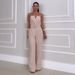 Women's Summer New Fashion Tube Top Waist Solid Color Wide Leg Jumpsuit Women's Clothing_ecoleips.com