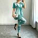 Women's Gradient Print Cardigan Set Fashionable Casual Two-Piece Clothing European American Style New 2026 Cross Border E-commerce_ecoleips.com