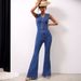 European And American Women's Clothing INS Casual Commuting Slim Fit One Piece Denim Trousers_ecoleips.com