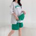 Women's Plus Size Summer Korean Style Fashion Two Piece Set Casual Loose Sportswear T-Shirt And Pants Student Suit_ecoleips.com