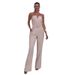 Women's Summer New Fashion Tube Top Waist Solid Color Wide Leg Jumpsuit Women's Clothing_ecoleips.com