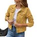 British-Inspired Cotton Denim Jacket – Slim Fit With Shirt Collar (White/Black/Pink/Red/Navy/Blue/Khaki, S-2XL)_ecoleips.com