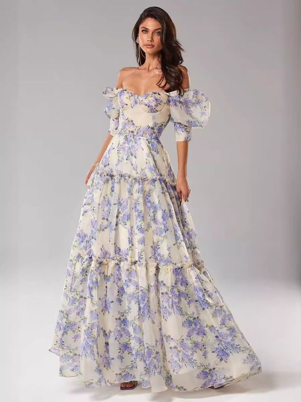 Women's Clothing fashionable organza fairy like long temperament evening dress _ecoleips.com
