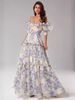 Fairy Style Women's Evening Dress Fashion Organza Long Elegant Formal Prom Gown For Wedding Party Evening Banquet_ecoleips.com