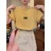 Women's Classic Round Neck Short Sleeve T-Shirt – 100% Cotton Basic Tee With Vertical Stripe Detail_ecoleips.com
