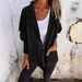 European And American Autumn/Winter Women's Casual Simple Turn-down Collar Single-breasted Blazer Jacket_ecoleips.com