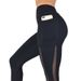 Yoga pants quick-drying mesh splicing nine-point running sports fitness yoga leggings women_ecoleips.com
