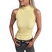 Aria Basics Aria Basics Cross-border Vest, European And American 2026 Summer New Style, Feminine Half-high Collar, Slim-fit, Figure-flattering_ecoleips.com