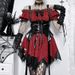 YL23500 Women's Elegant Fashion Slim Fit off Shoulder Dress Dark Style European American Summer New Clothing_ecoleips.com