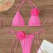 3D Floral Bikini Set For Women – Sexy High-Waisted Swimwear With Ruffled Details (Trendy Beach & Pool Outfit)_ecoleips.com