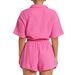 2025 European And American Women's Loose-fitting Fashion Casual Set: Short-sleeved Shirt + Shorts, Single-breasted,_ecoleips.com