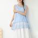 Spring And Summer Sweet Cotton Tank Women, Versatile For Layering, Knitted Lace Trim, Mid-length, Sleeveless,_ecoleips.com